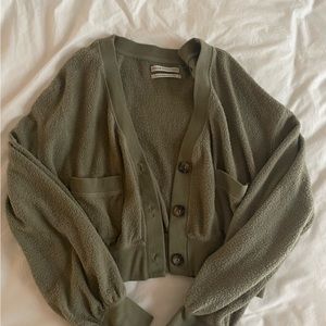 Urban Outfitters Sherpa Crop Cardigan